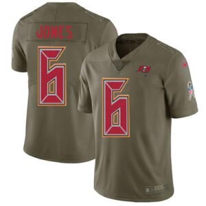 Nike Buccaneers #6 Julio Jones Olive Stitched NFL Limited 2017 Salute To Service Jersey