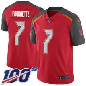 Nike Buccaneers #7 Leonard Fournette Red Team Color Stitched NFL 100th Season Vapor Untouchable Limited Jersey