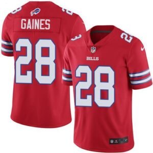 Buffalo Bills #28 E.J. Gaines Red Stitched NFL Limited Rush Jersey