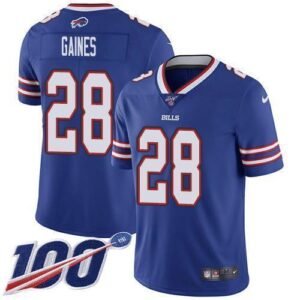 Buffalo Bills #28 E.J. Gaines Royal Blue Team Color Stitched NFL 100th Season Vapor Untouchable Limited Jersey