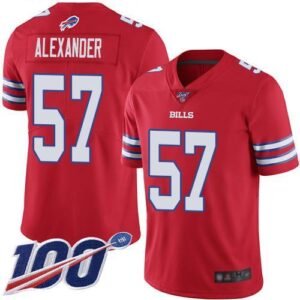 Buffalo Bills #57 Lorenzo Alexander Red Stitched NFL Limited Rush 100th Season Jersey
