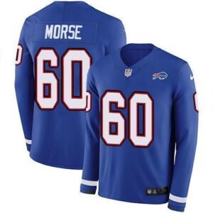 Buffalo Bills #60 Mitch Morse Royal Blue Team Color Stitched NFL Limited Therma Long Sleeve Jersey
