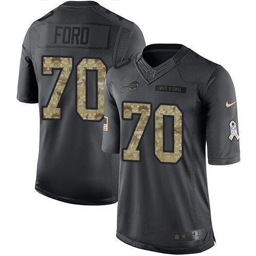 Buffalo Bills #70 Cody Ford Black Stitched NFL Limited 2016 Salute To Service Jersey