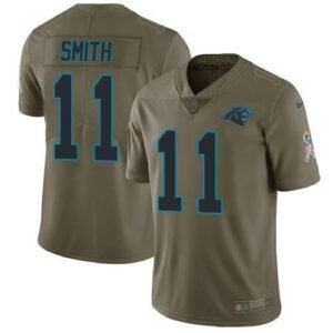 Nike Carolina Panthers #11 Torrey Smith Olive Stitched NFL Limited 2017 Salute To Service Jersey