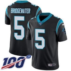 Nike Carolina Panthers #5 Teddy Bridgewater Black Team Color Stitched th Season Vapor Untouchable Limited Jersey