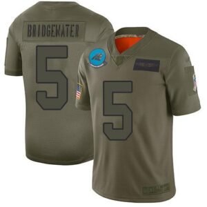 Nike Carolina Panthers #5 Teddy Bridgewater Camo Stitched NFL Limited 2019 Salute To Service Jersey