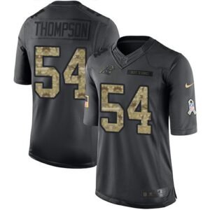 Nike Carolina Panthers #54 Shaq Thompson Black Stitched NFL Limited 2016 Salute to Service Jersey