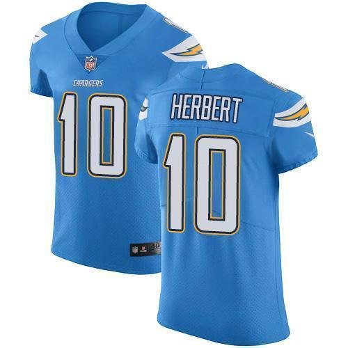 Nike Chargers #10 Justin Herbert Electric Blue Alternate Stitched NFL New Elite Jersey