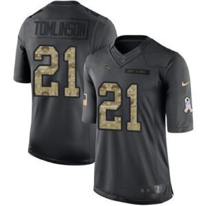 Nike Chargers #21 LaDainian Tomlinson Black Stitched NFL Limited 2016 Salute To Service Jersey