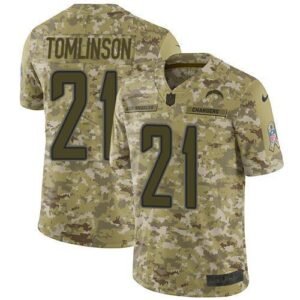 Nike Chargers #21 LaDainian Tomlinson Camo Stitched NFL Limited 2018 Salute To Service Jersey