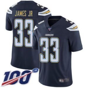 Nike Chargers #33 Derwin James Jr Navy Blue Team Color Stitched NFL 100th Season Vapor Limited Jersey