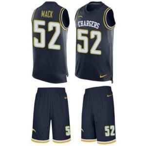 Nike Chargers #52 Khalil Mack Navy Blue Team Color Stitched NFL Limited Tank Top Suit Jersey