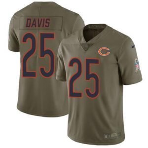 Nike Chicago Bears #25 Mike Davis Olive Stitched NFL Limited 2017 Salute To Service Jersey