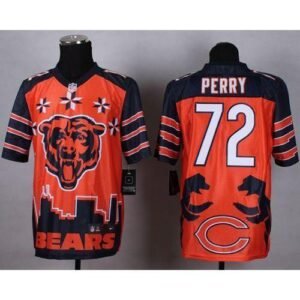 Nike Chicago Bears #72 William Perry Orange Stitched NFL Elite Noble Fashion Jersey