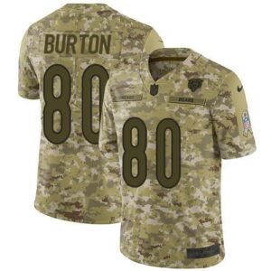 Nike Chicago Bears #80 Trey Burton Camo Stitched NFL Limited 2018 Salute To Service Jersey