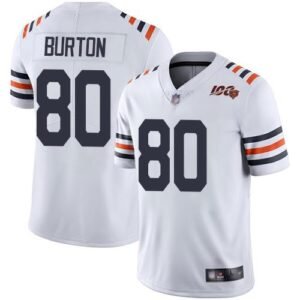 Nike Chicago Bears #80 Trey Burton White Alternate Stitched NFL Vapor Untouchable Limited 100th Season Jersey