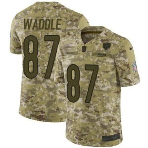 Nike Chicago Bears #87 Tom Waddle Camo Stitched NFL Limited 2018 Salute To Service Jersey