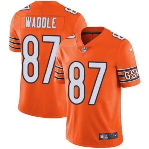 Nike Chicago Bears #87 Tom Waddle Orange Stitched NFL Limited Rush Jersey