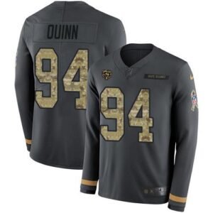 Nike Chicago Bears #94 Robert Quinn Anthracite Salute to Service Stitched NFL Limited Therma Long Sleeve Jersey