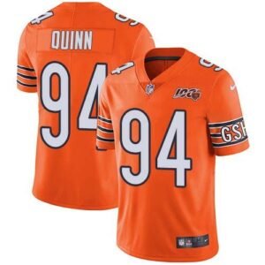 Nike Chicago Bears #94 Robert Quinn Orange Stitched NFL Limited Rush 100th Season Jersey
