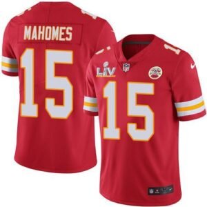 Nike Chiefs #15 Patrick Mahomes Red Team Color Super Bowl LV Bound Stitched NFL Vapor Untouchable Limited Jersey