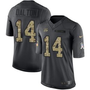 Nike Cincinnati Bengals #14 Andy Dalton Black Stitched NFL Limited 2016 Salute to Service Jersey
