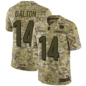 Nike Cincinnati Bengals #14 Andy Dalton Camo Stitched NFL Limited 2018 Salute To Service Jersey