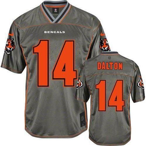 Nike Cincinnati Bengals #14 Andy Dalton Grey Stitched NFL Elite Vapor Jersey
