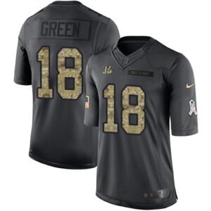 Nike Cincinnati Bengals #18 A.J. Green Black Stitched NFL Limited 2016 Salute to Service Jersey