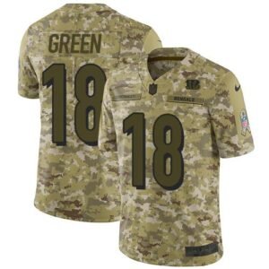 Nike Cincinnati Bengals #18 A.J. Green Camo Stitched NFL Limited 2018 Salute To Service Jersey