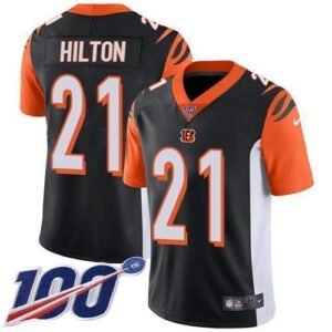 Nike Cincinnati Bengals #21 Mike Hilton Black Team Color Stitched NFL 100th Season Vapor Untouchable Limited Jersey