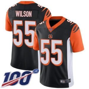 Nike Cincinnati Bengals #55 Logan Wilson Black Team Color Stitched NFL 100th Season Vapor Untouchable Limited Jersey