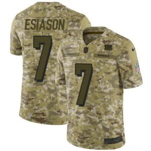 Nike Cincinnati Bengals #7 Boomer Esiason Camo Stitched NFL Limited 2018 Salute To Service Jersey