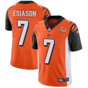 Nike Cincinnati Bengals #7 Boomer Esiason Orange Alternate Super Bowl LVI Patch Stitched NFL Vapor Untouchable Limited Jersey