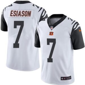 Nike Cincinnati Bengals #7 Boomer Esiason White Stitched NFL Limited Rush Jersey