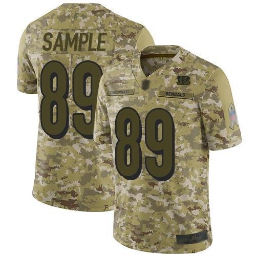 Nike Cincinnati Bengals #89 Drew Sample Camo Stitched NFL Limited 2018 Salute To Service Jersey