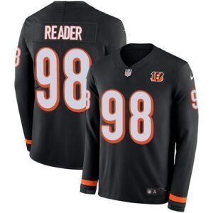 Nike Cincinnati Bengals #98 D.J. Reader Black Team Color Stitched NFL Limited Therma Long Sleeve Jersey