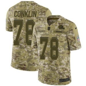Nike Cleveland Browns #78 Jack Conklin Camo Stitched NFL Limited 2018 Salute To Service Jersey