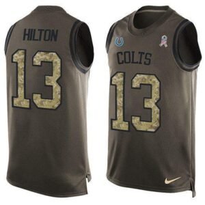 Nike Colts #13 T.Y. Hilton Green Stitched NFL Limited Salute To Service Tank Top Jersey