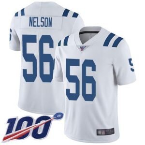 Nike Colts #56 Quenton Nelson White Stitched NFL 100th Season Vapor Limited Jersey