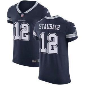 Nike Cowboys #12 Roger Staubach Navy Blue Team Color Stitched NFL Vapor Untouchable Elite Jersey