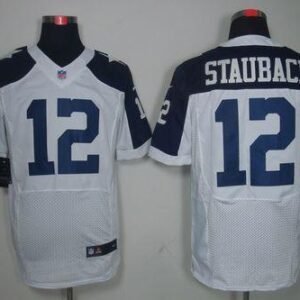 Nike Cowboys #12 Roger Staubach White Thanksgiving Throwback Stitched NFL Elite Jersey