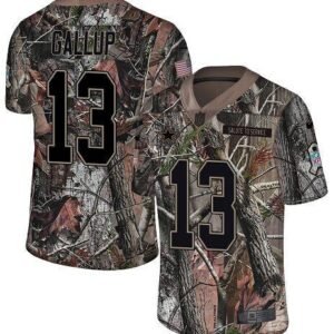 Nike Cowboys #13 Michael Gallup Camo Stitched NFL Limited Rush Realtree Jersey