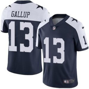 Nike Cowboys #13 Michael Gallup Navy Blue Thanksgiving Stitched NFL Vapor Untouchable Limited Throwback Jersey