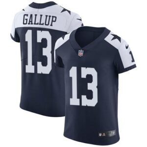 Nike Cowboys #13 Michael Gallup Navy Blue Thanksgiving Stitched NFL Vapor Untouchable Throwback Elite Jersey
