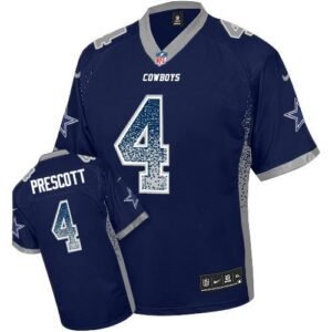 Nike Cowboys #4 Dak Prescott Navy Blue Team Color Stitched NFL Elite Drift Fashion Jersey