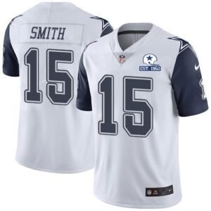 Nike Dallas Cowboys #15 Devin Smith White Stitched With Established In 1960 Patch NFL Limited Rush Jersey