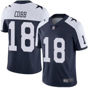 Nike Dallas Cowboys #18 Randall Cobb Navy Blue Thanksgiving Stitched NFL Vapor Untouchable Limited Throwback Jersey