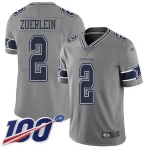 Nike Dallas Cowboys #2 Greg Zuerlein Gray Stitched NFL Limited Inverted Legend 100th Season Jersey