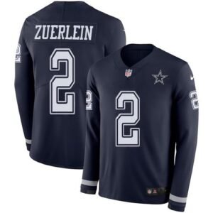 Nike Dallas Cowboys #2 Greg Zuerlein Navy Blue Team Color Stitched NFL Limited Therma Long Sleeve Jersey